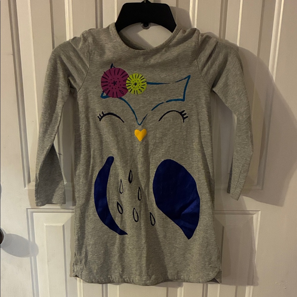 Lands' End Heather Gray Long Sleeve Dress